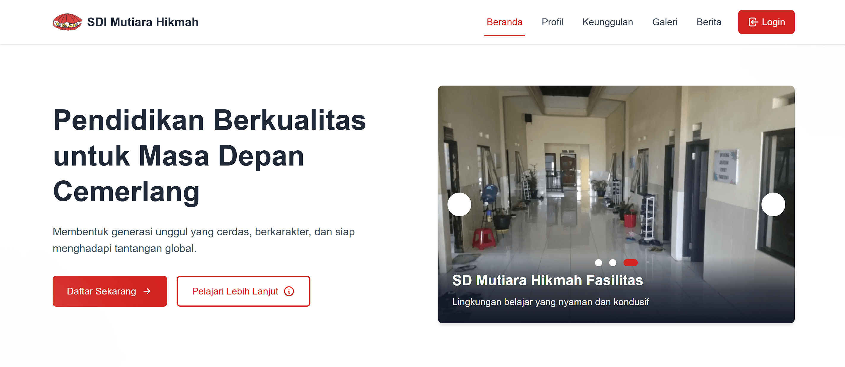 SD Mutiara Hikmah PPDB Web 